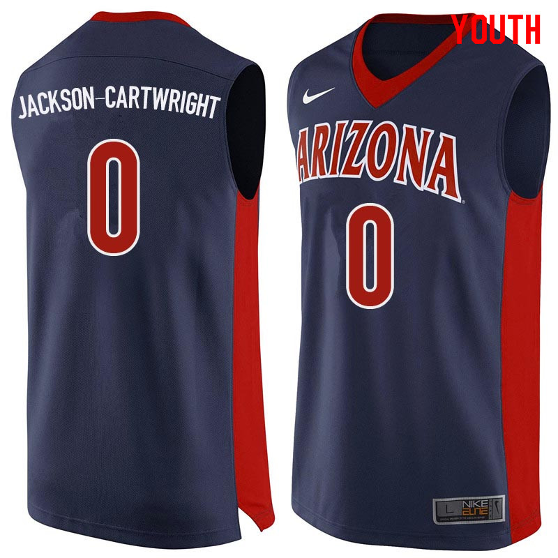 Youth Arizona Wildcats #0 Parker Jackson-Cartwright College Basketball Jerseys Sale-Navy